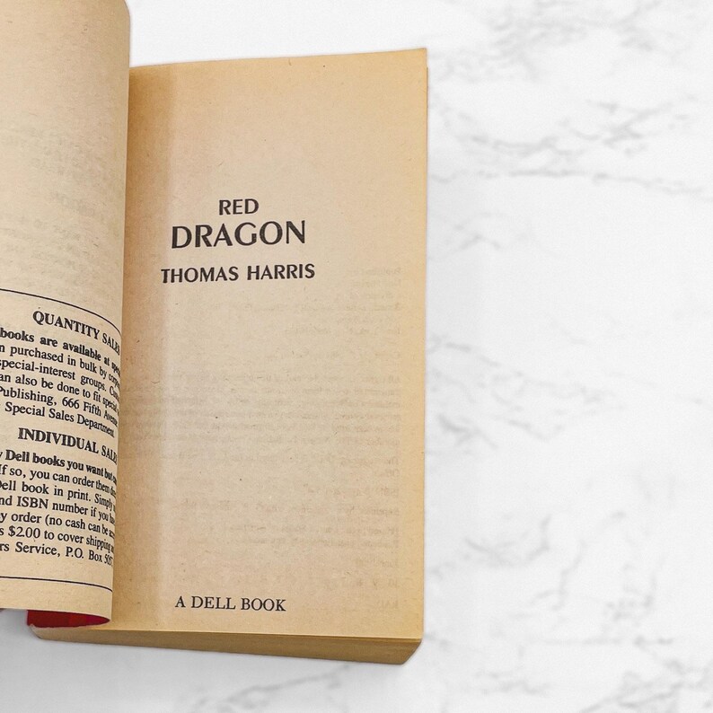 Red Dragon by Thomas Harris [1990 PAPERBACK] Dell • Hannibal #1 Bild 3