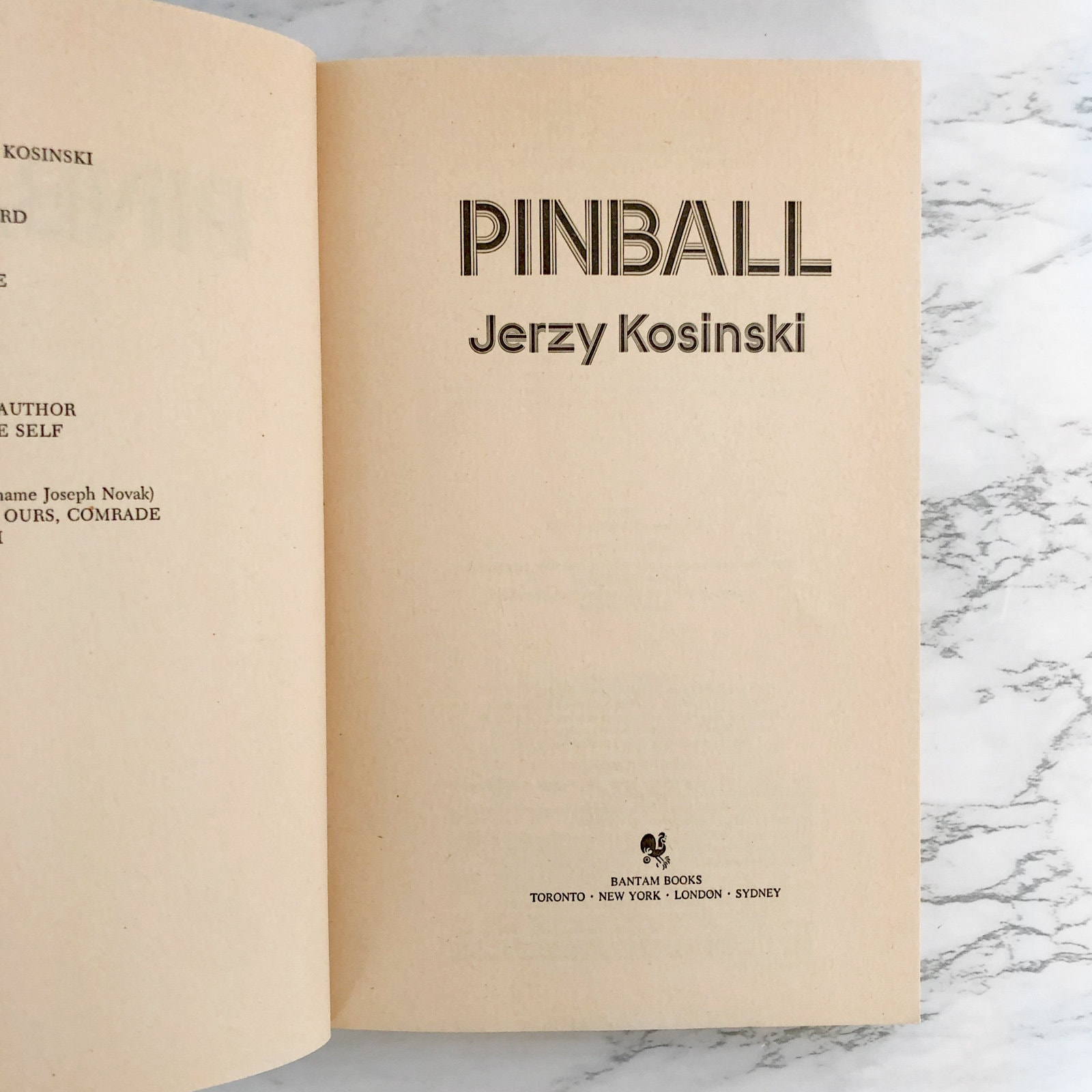 Pinball by Jerzy Kosinski FIRST EDITION Paperback // 1982 // Etsy