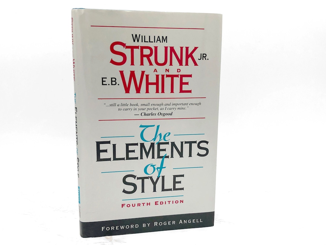 The Elements of Style by William Strunk and E.B. White 4th Etsy