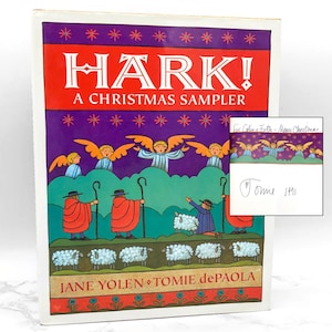 ASSINADO! Hark! Uma amostra de Natal por Tomie dePaola e Jane Yolen [PRIMEIRA EDIÇÃO] 1991 • G.P. Putnam's Sons