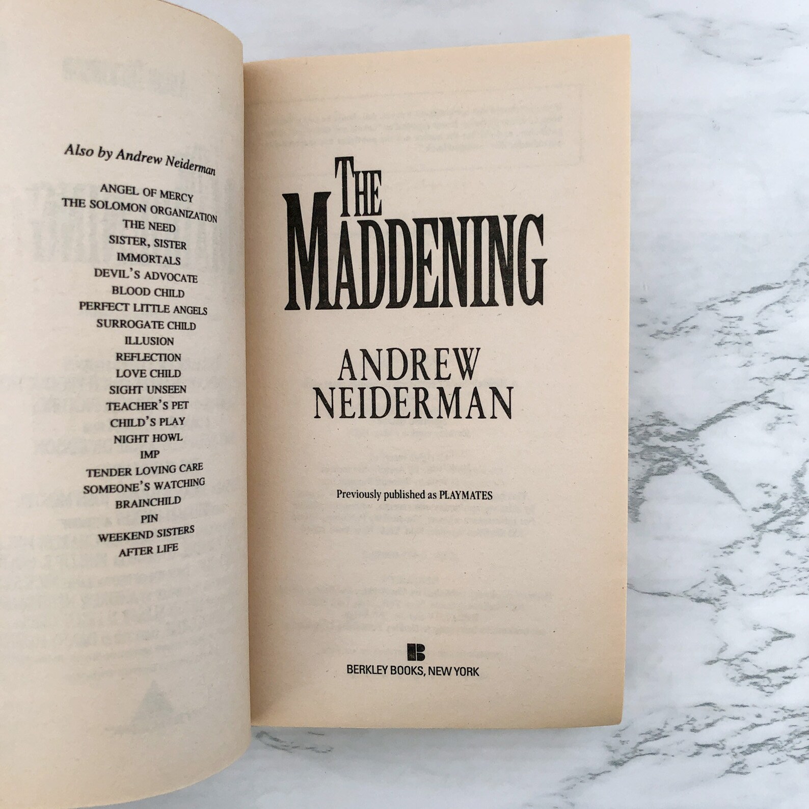 Playmates by Andrew Neiderman Playmates by Andrew Neiderman