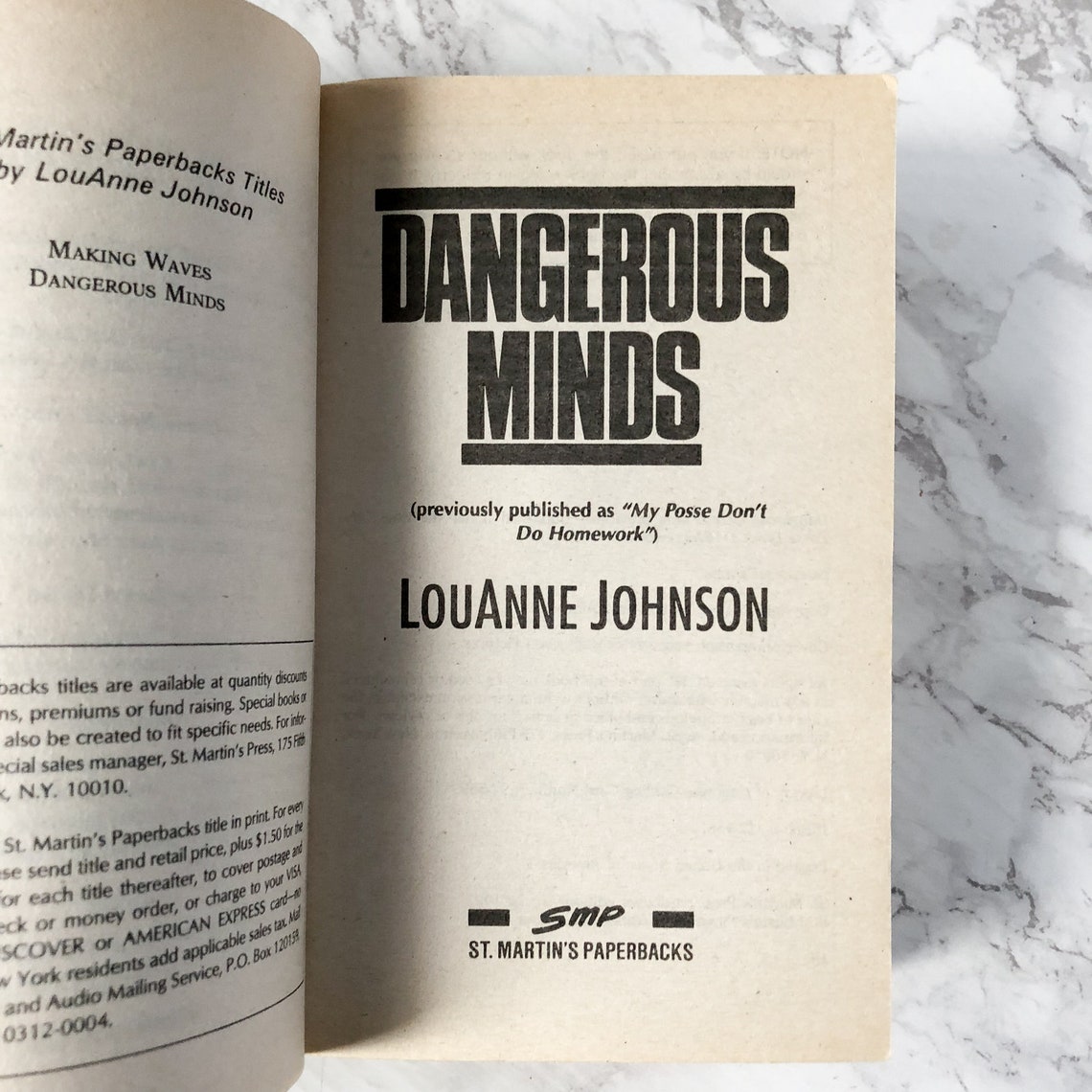Dangerous Minds by LouAnne Johnson VINTAGE PAPERBACK Etsy