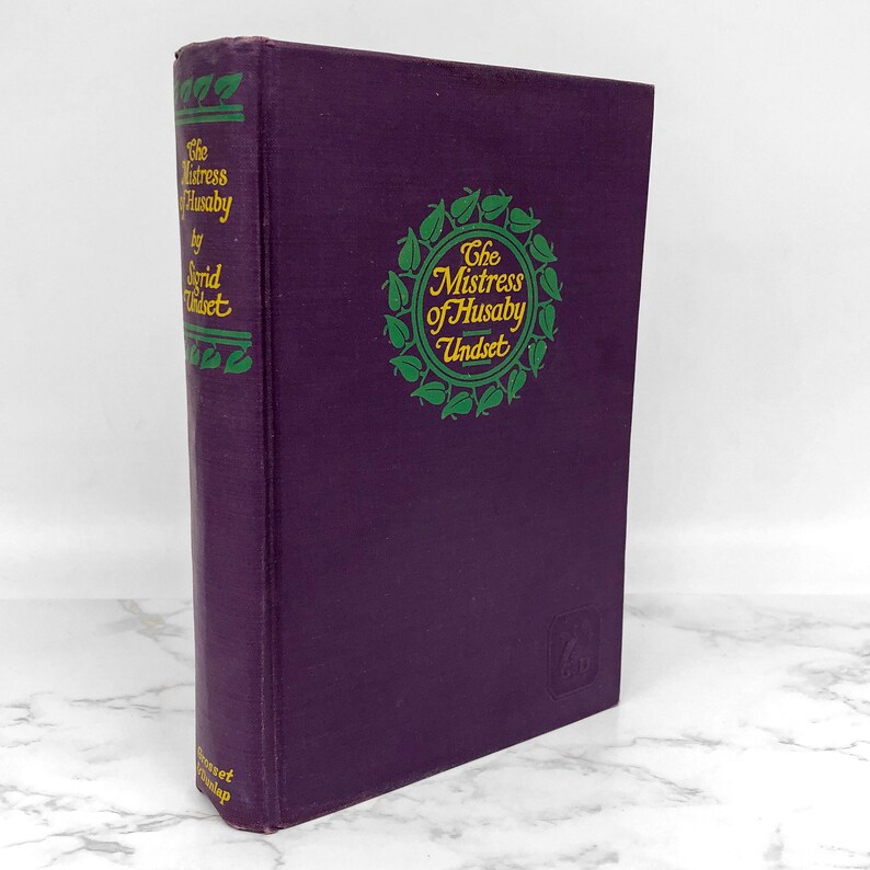 The Mistress of Husaby par Sigrid Undset PREMIÈRE ÉDITION 1928 Couverture rigide ancienne Grosset & Dunlap 4e impression image 5