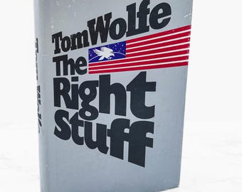 The Right Stuff by Tom Wolfe [1979 HARDCOVER] • Farrar Straus Giroux • Rare Book Club Variant!