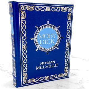 Moby Dick de Herman Melville [TAPA DURA ENCUADERNADA EN CUERO] 1986 • La Biblioteca de los Amantes de los Libros