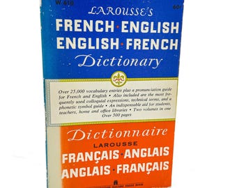 Larousse's French-English / English-French Dictionary [1962 VINTAGE PAPERBACK] • Washington Square Press
