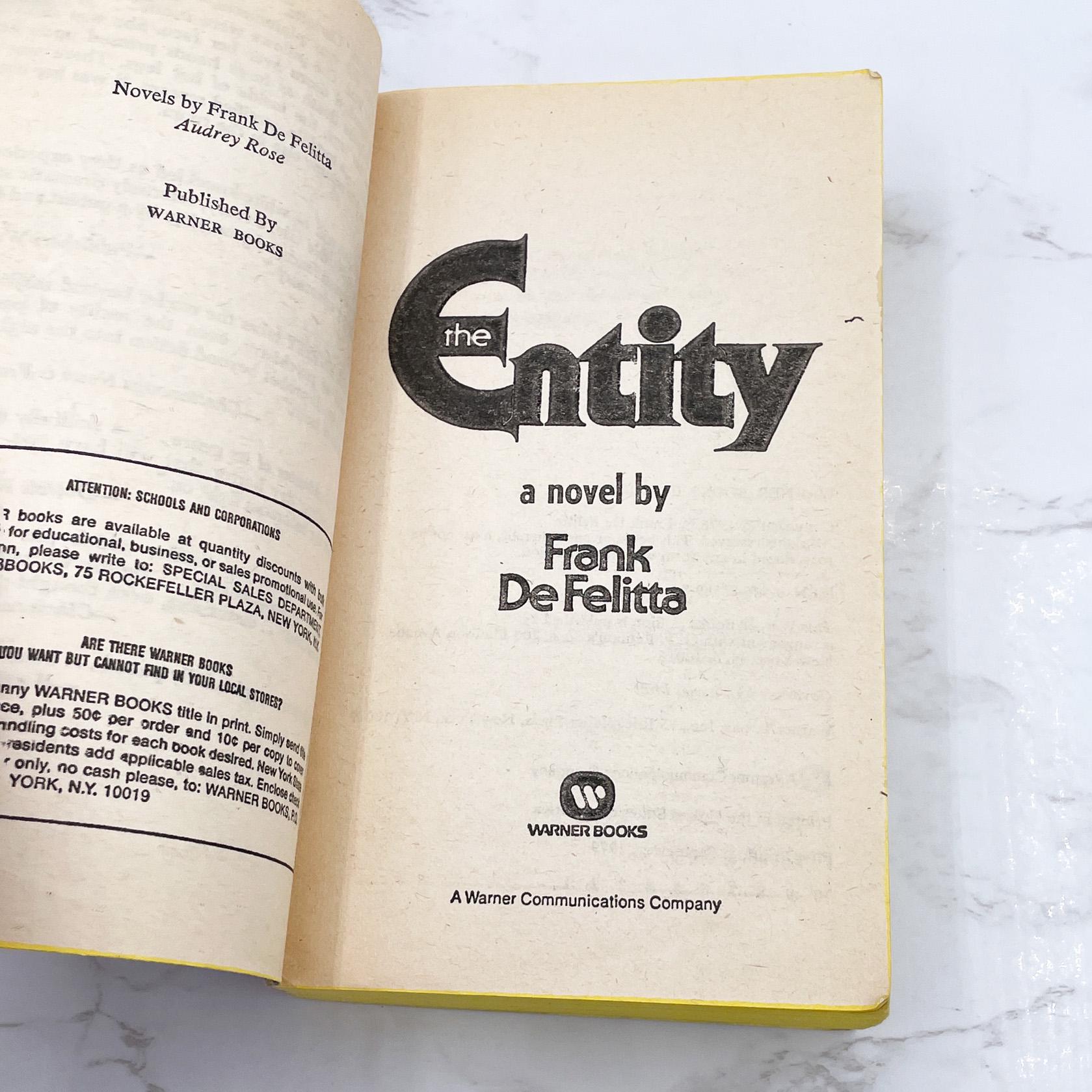 The Entity by Frank De Felitta [FIRST PAPERBACK PRINTING] 1979 • Warner ...