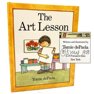 FIRMATO! The Art Lesson di Tomie dePaola [PRIMA EDIZIONE] 1989 • G.P. Putnam&#39;s Sons