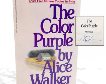 SIGNED! The Color Purple by Alice Walker [1ST PAPERBACK EDITION] 1983 • Washington Square Press • 39th Print / 1992 • Mint!