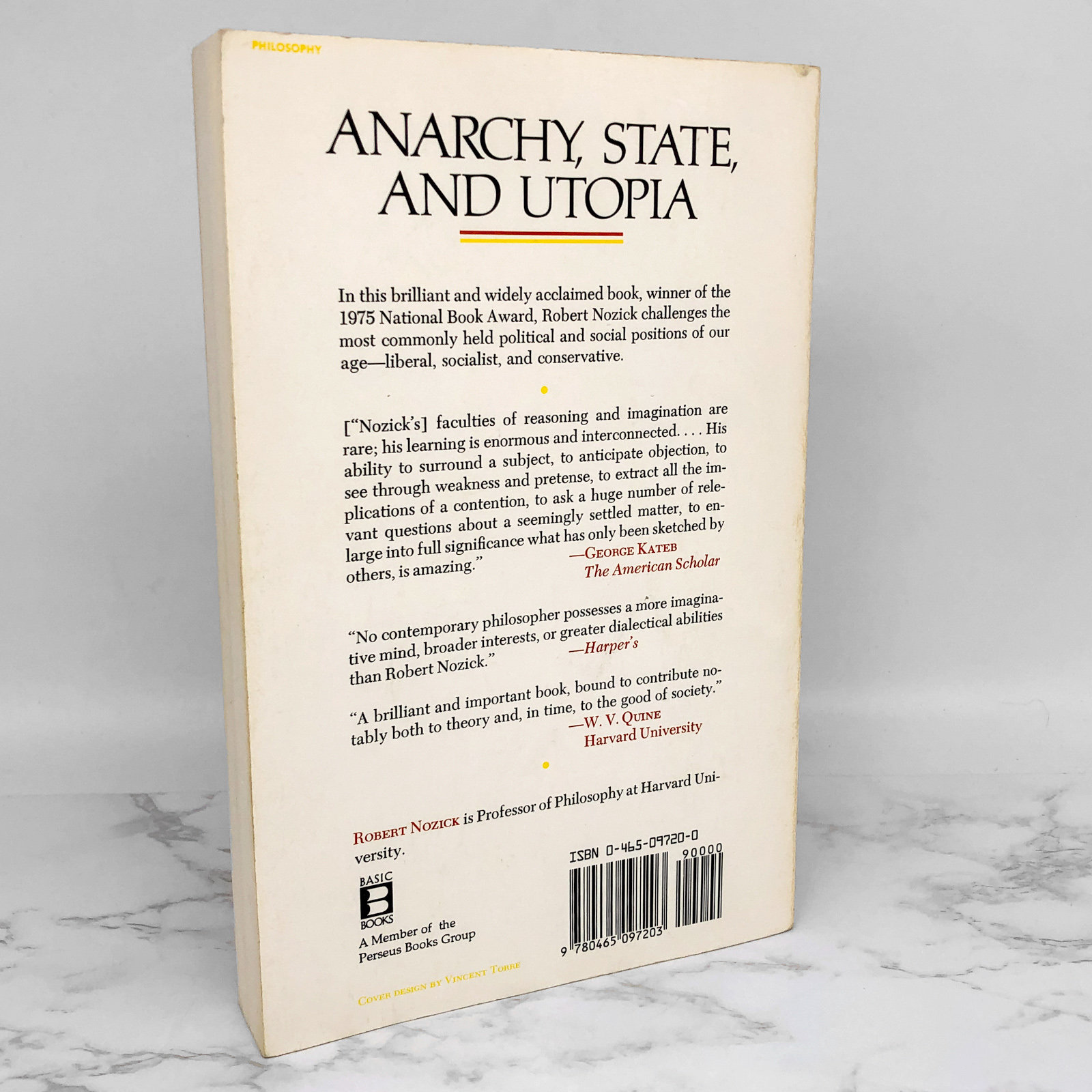 Anarchy, State and Utopia by Robert Nozick [TRADE PAPERBACK] 1974
