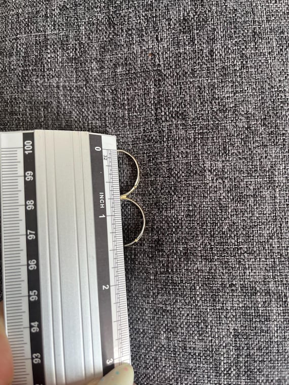 Gold Key Statement Ring: Crystal Double Finger Ri… - image 10