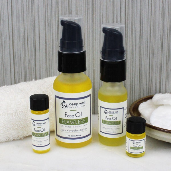 Face Oil | Facial Moisturizer | Acne-Prone Skin | "FlawLESS" | Natural | Charity