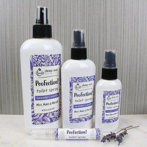 PooFection! Toilet Spray | Lavender+Vanilla | Poo Spray | Bathroom Deodorizer | Natural | Charity