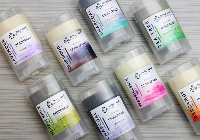 All Natural Deodorant | Probiotic | No Aluminum | Men & Women's Scents | Eco-friendly Tube Option