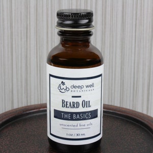 Beard Oil | Unscented &quot;The Basics&quot; | All Natural | 1 fl oz