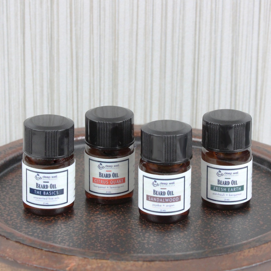 Beard Oil Samplers | Trial Size | Men's Beard Care | Natural | Gift for ...
