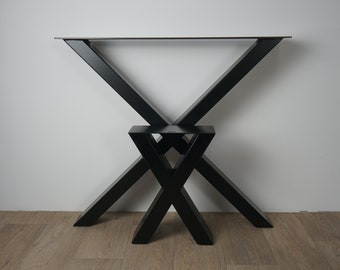 X Bench Legs - UK Handmade (Steel Legs, Industrial Bench Legs, Criss Cross Legs, Powder Coated Legs)