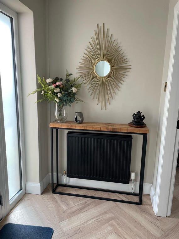 Narrow console table over radiator discount