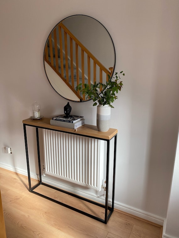 Antique wood and metal cheap lucy console table