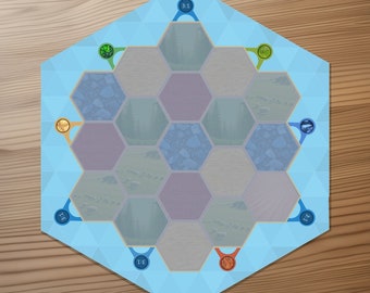 Borde Catan personalizado azul claro