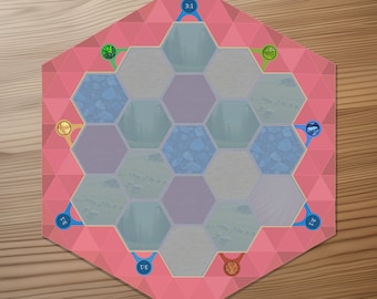 Borde Catan personalizado rojo claro