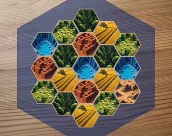 Block Land Custom Catan Tiles Disfruta de tu juego Catan