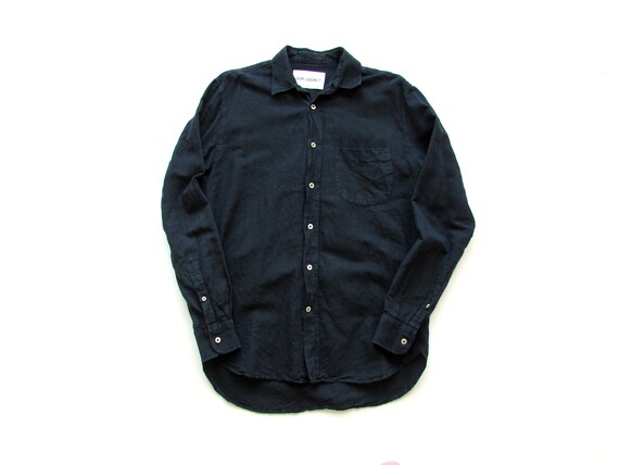 Size S-M | Our Legacy Black Linen Button Down Shir