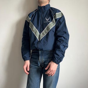 SKILCRAFT U.S. AIR FORCE PTU ジャケット M US Air Force Skilcraft Mens L Physical Training Jacket Blue