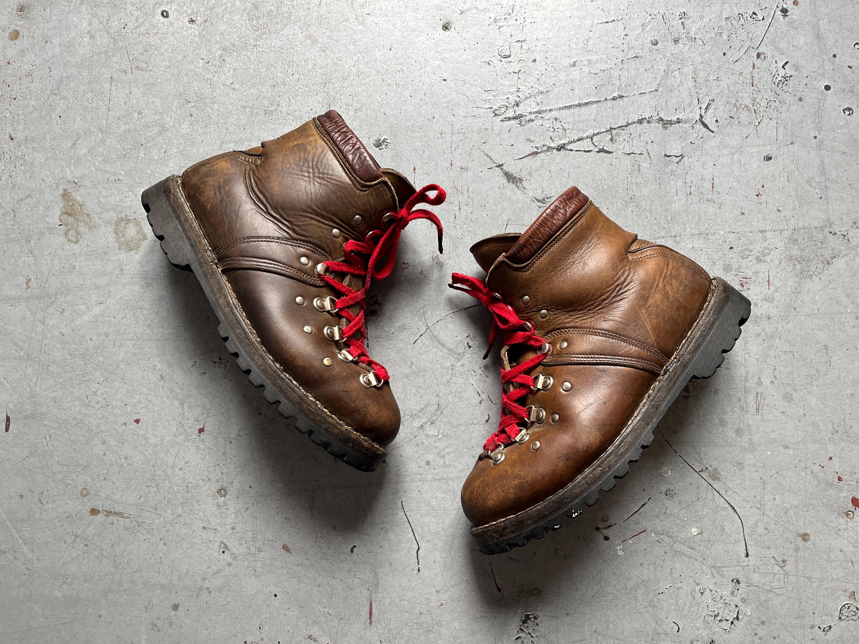 靴 italy leather big trekking boots Vintage Leather Land Rover Mountaineering Hiking Boots Shoes