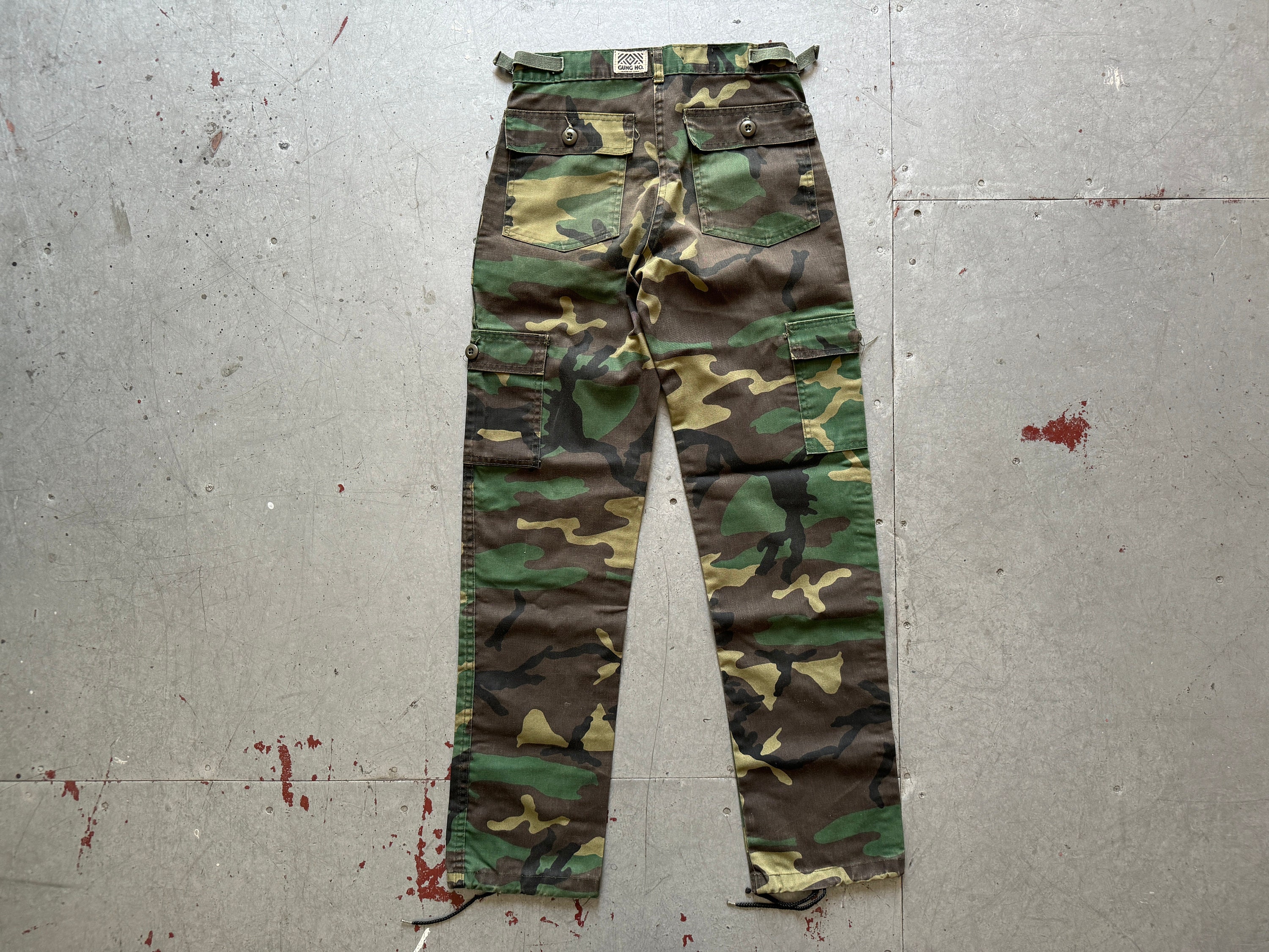 80s Vintage Gung Ho BDU Military Cargo Combat Utility Camo