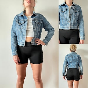 80s vintage Levis Trucker Damen Kurzjacke blau 1980s Größe M Lot