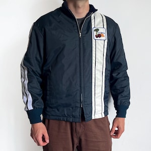 Ford Cobra Racing Jacket, Vintage 80s Great Lakes Sportswear Navy