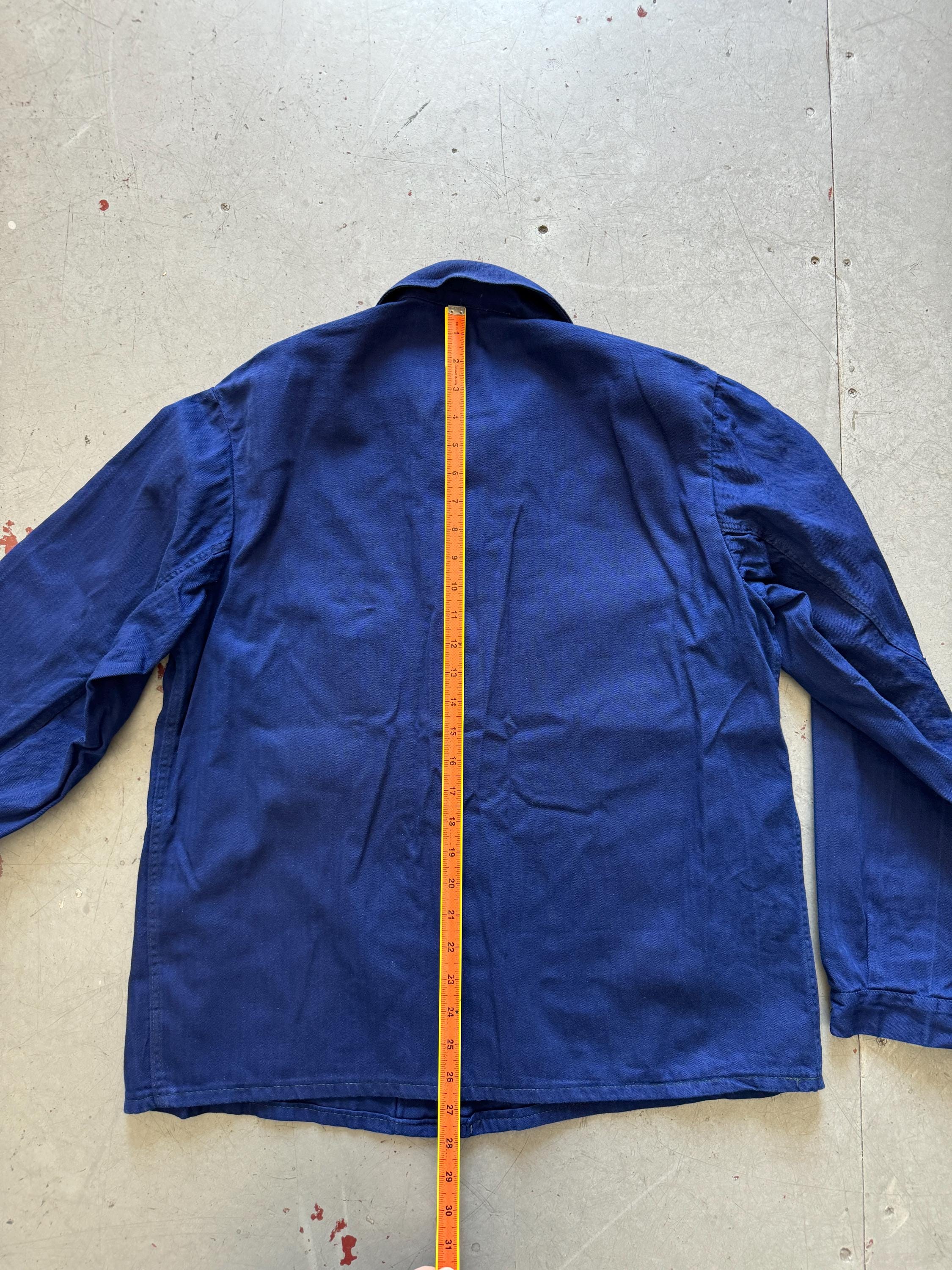 60s 70s Vintage Greiff German HBT Blue Herringbone Twill Cotton