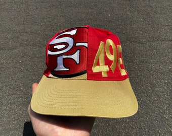 90s Vintage NFL San Francisco 49ers Graffiti Style Drew Pearson All Over Splash Snapback Hat Cap