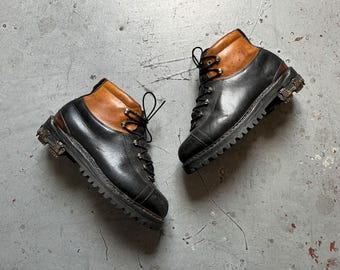 Bottes Brogue En Cuir Homme Marlboro Classics Vintage - Pointure 43 (US 10), Marron, état Parfait