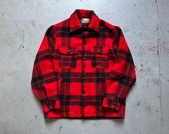 50s 60s Melton Wintermaster Vintage Heavy Wool Flannel Shirt 