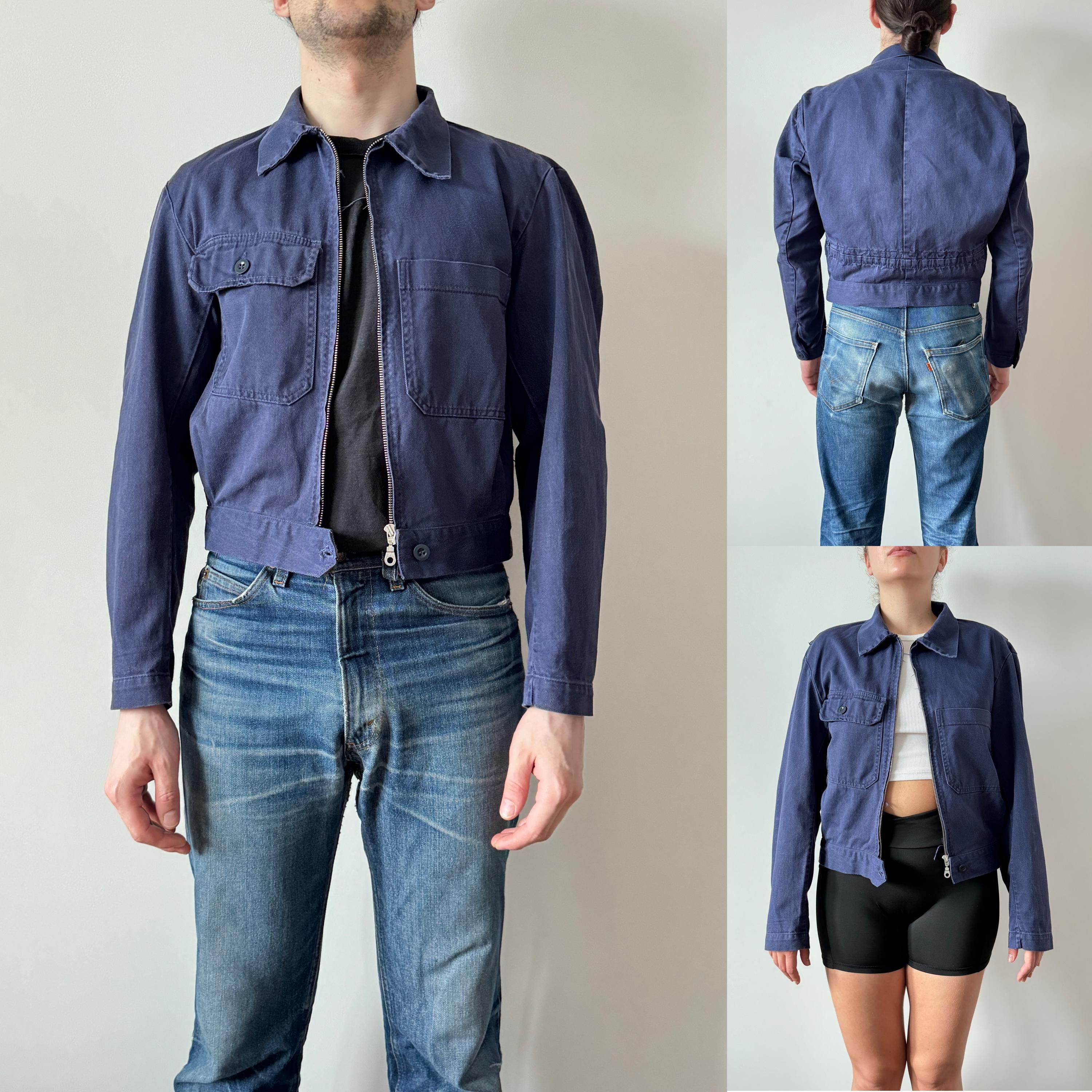 French Cyclist Work Jacket - Etsy