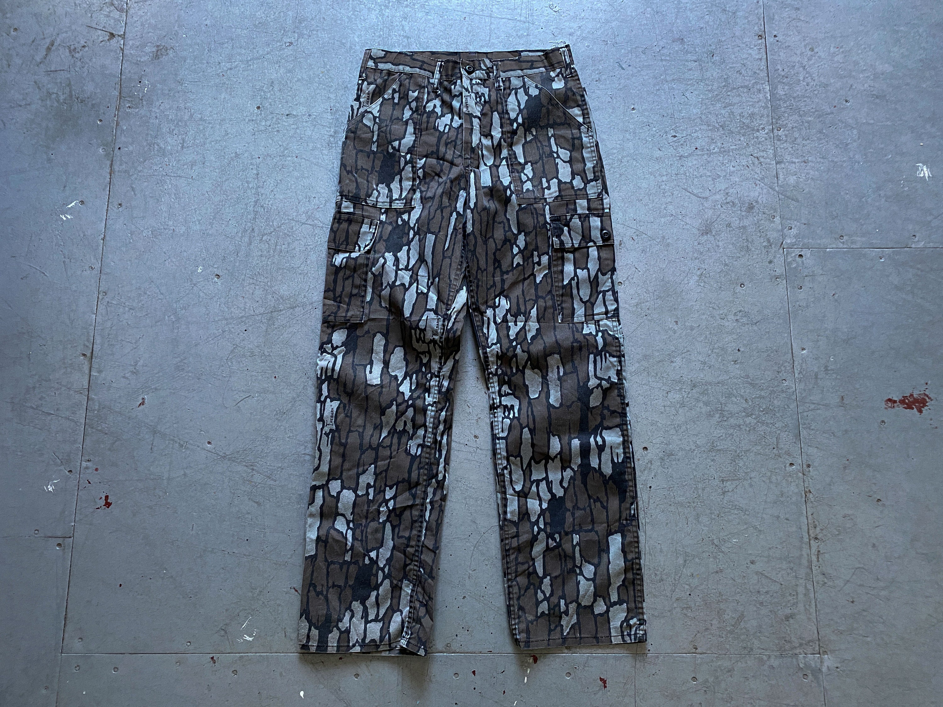 70s Vintage Trebark Camo Duck Hunting Baker Utility Fatigue Cargo 