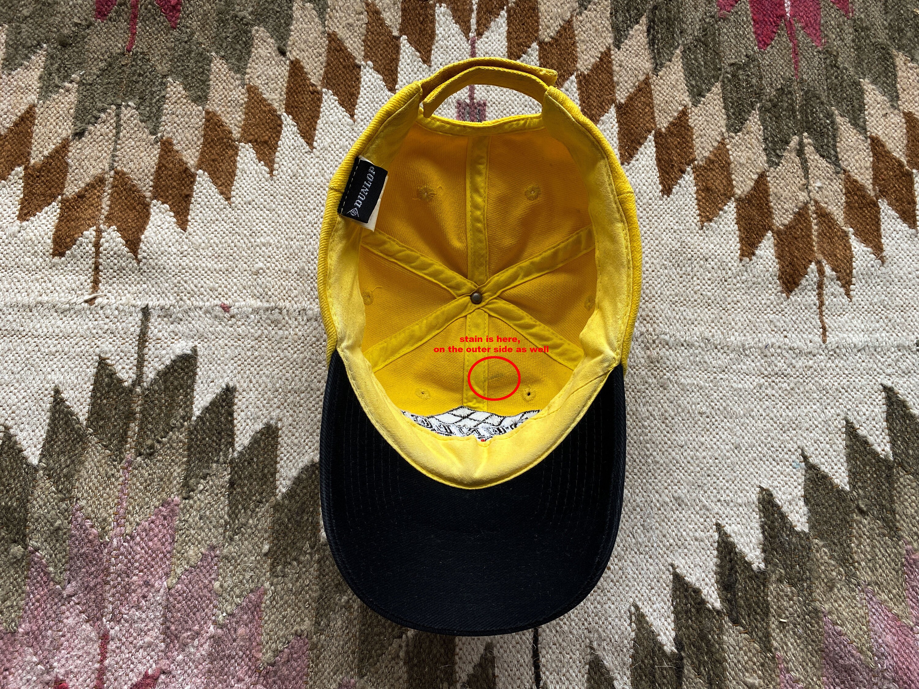 Dunlop Motorsport Hat, Vintage 90s 00s DTM Moto Racing Black