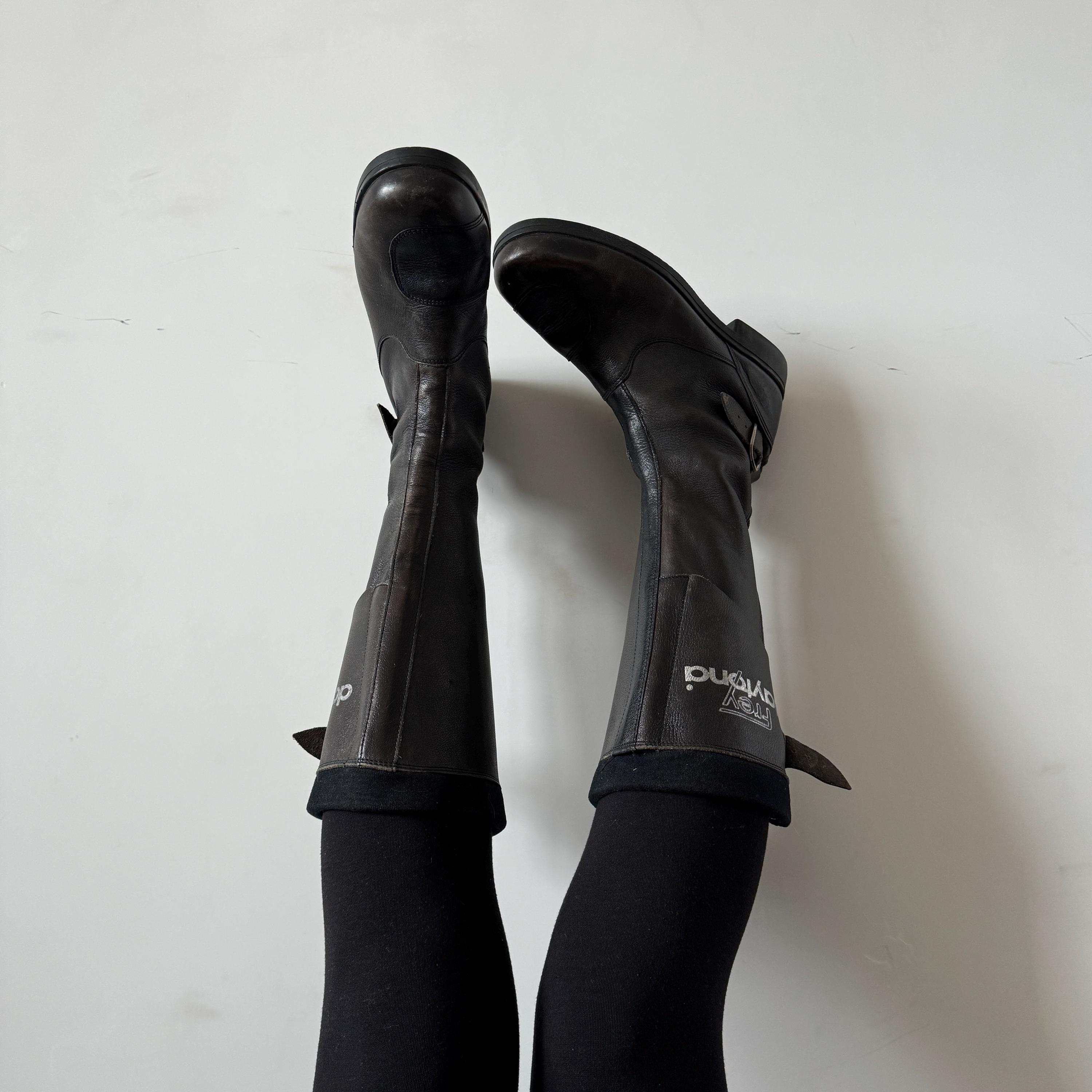 80s Vintage Frey Daytona Genuine Brown Leather Rusty Style