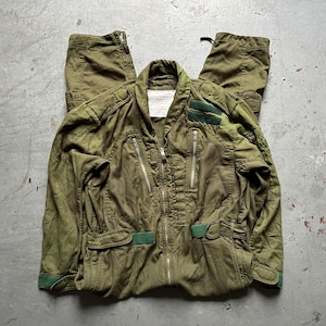 Mono militar de espiga verde oliva de la fuerza aérea, traje vintage de los años 60 para vuelo ligero MK12, talla 2