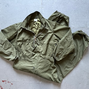 80s US army military mechanic flying utility sage olive green coverall jumpsuit marked size M lot