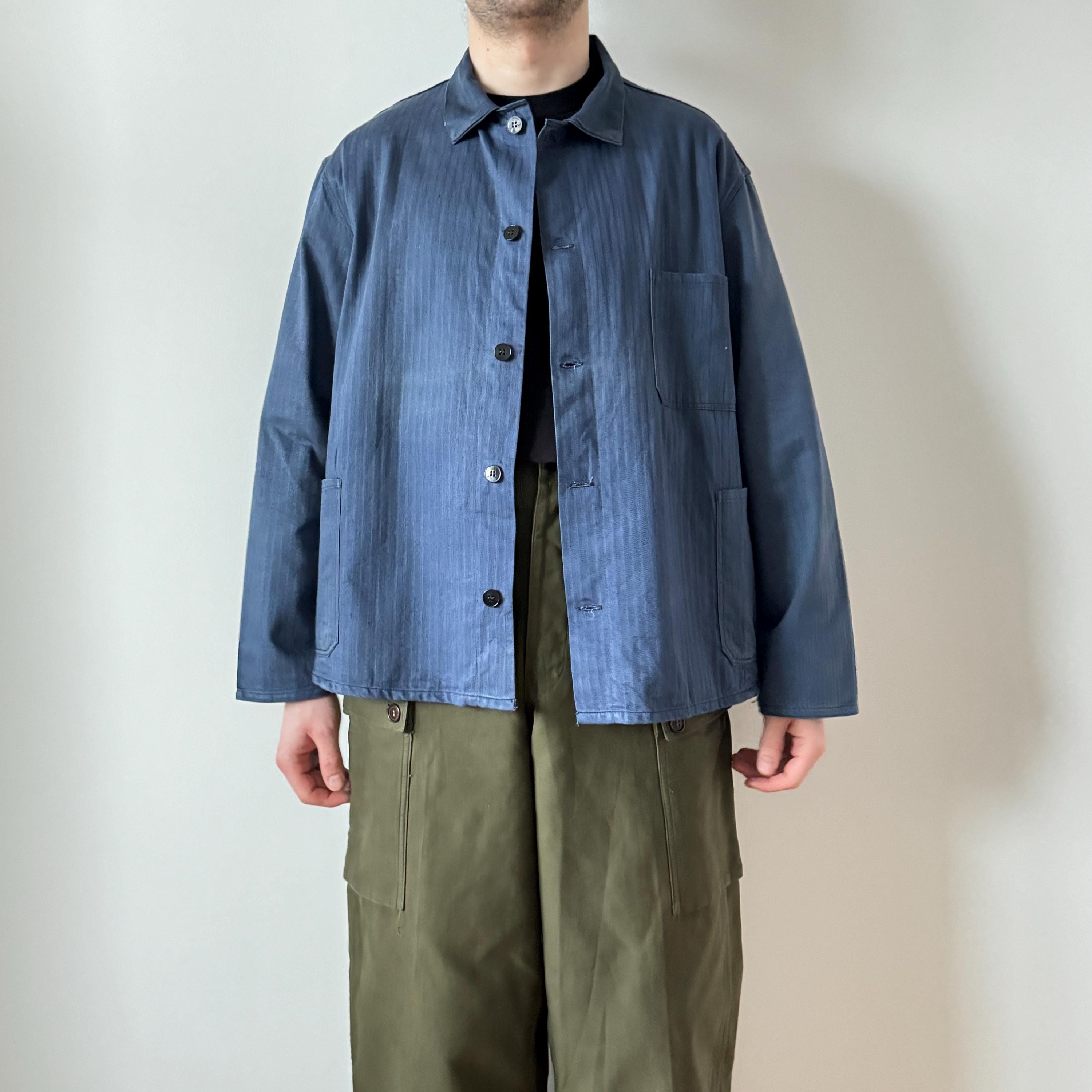 Vintage German Herringbone Twill Work Jacket - Etsy