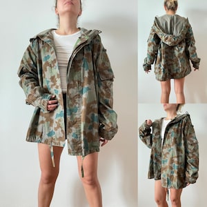 60s DDR NVA Blumentarn 1960s East German army vintage uniform sniper camouflage military jacket fits like men’s M lot