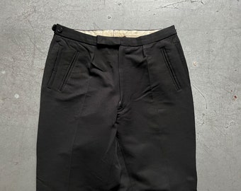 40er Jahre Vintage Französische Arbeitskleidung Arosa Marque Deposee Schwarz Antik Reiten Galliffet Breeches Arbeitshose Hose Größe W 33 L 30