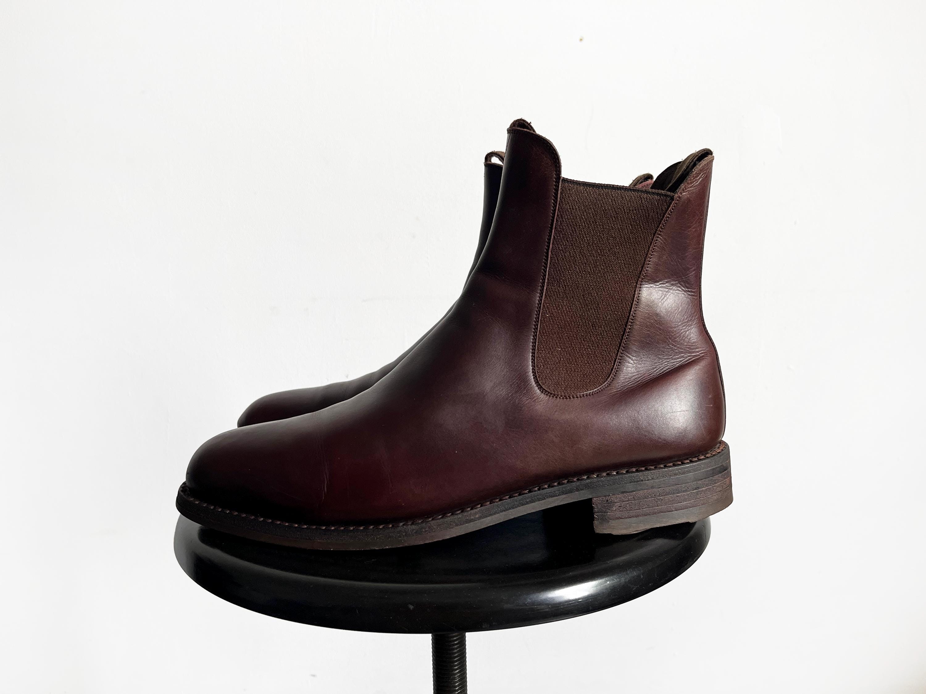 J&M Mens Brown Weston Chelsea Leather Boots Size 11.5 Men main image 4