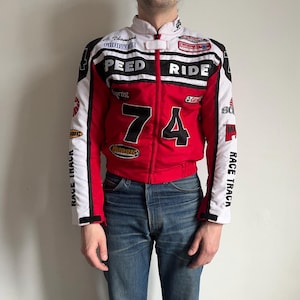 ジャケット・アウター SEGURA y2k Riders Racing Cropped Jacket Y2K EXCO Performance Extreme Speed Racing Jacket - Etsy