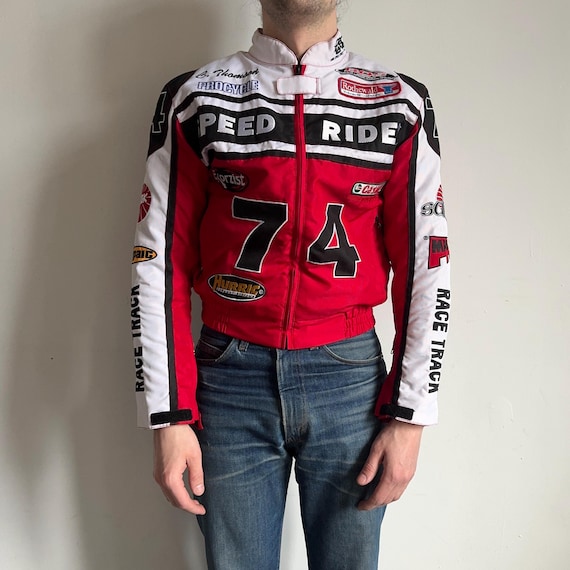 ジャケット・アウター Y2K 00s Archive / Custom Riders Jacket 00s Y2K Fast Lane Speed Freak Racing Bomber High Speed