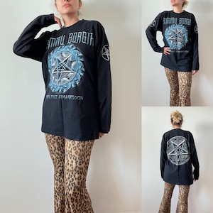 00s vintage y2k Dimmu Borgir Death Cult Armageddon black metal longsleeve t shirt size marked L lot