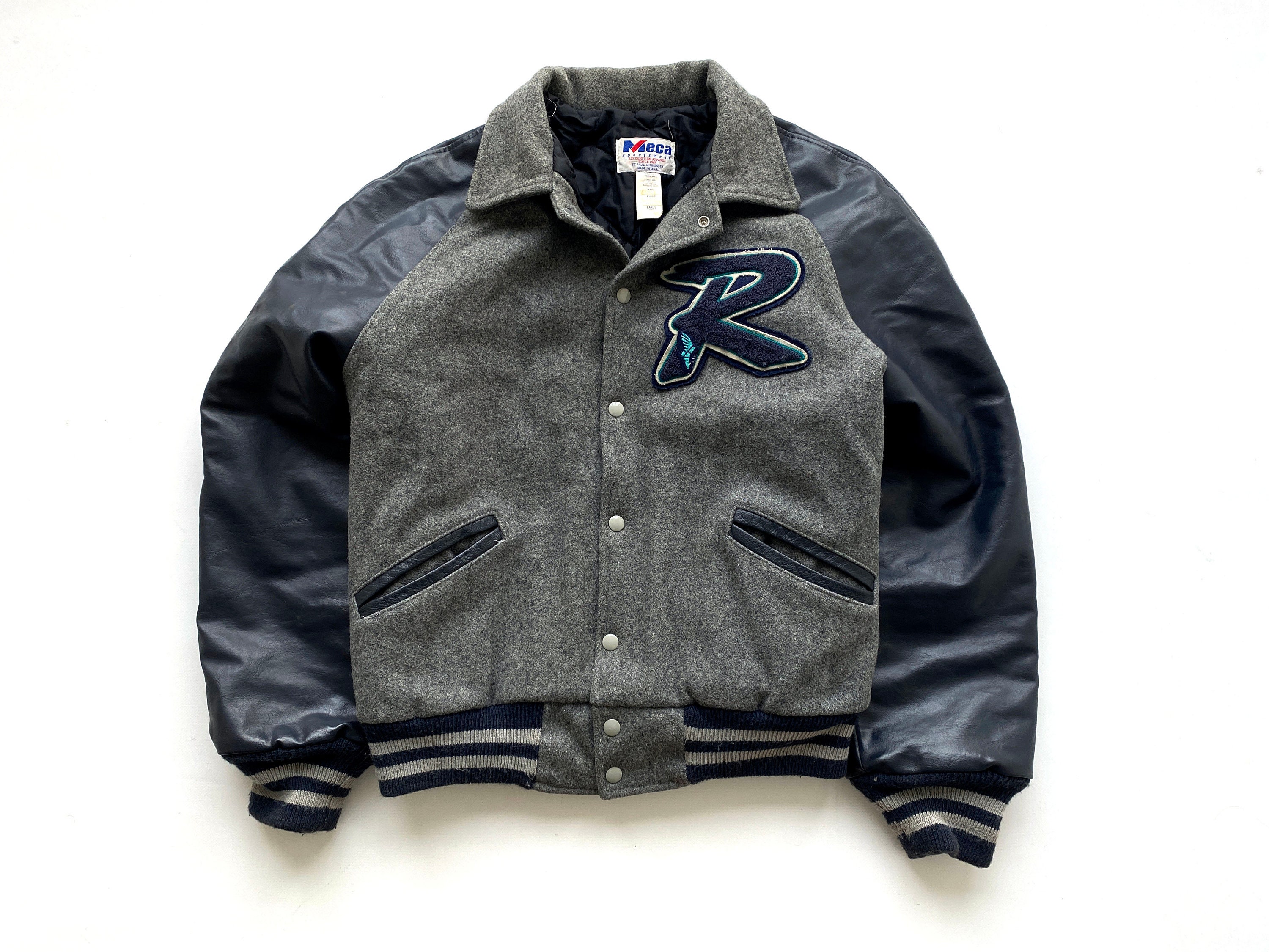 Size L 90s Vintage Meca Sportswear Wool Varsity Letter MLB Etsy
